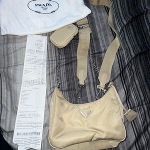 Prada Re-edition Nylon in Beige